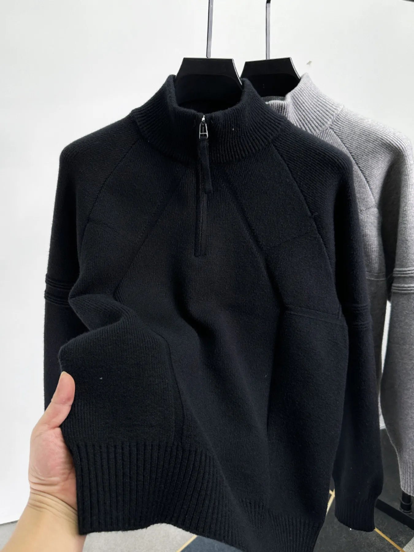 Men's Half-Zip Turtleneck Cardigan