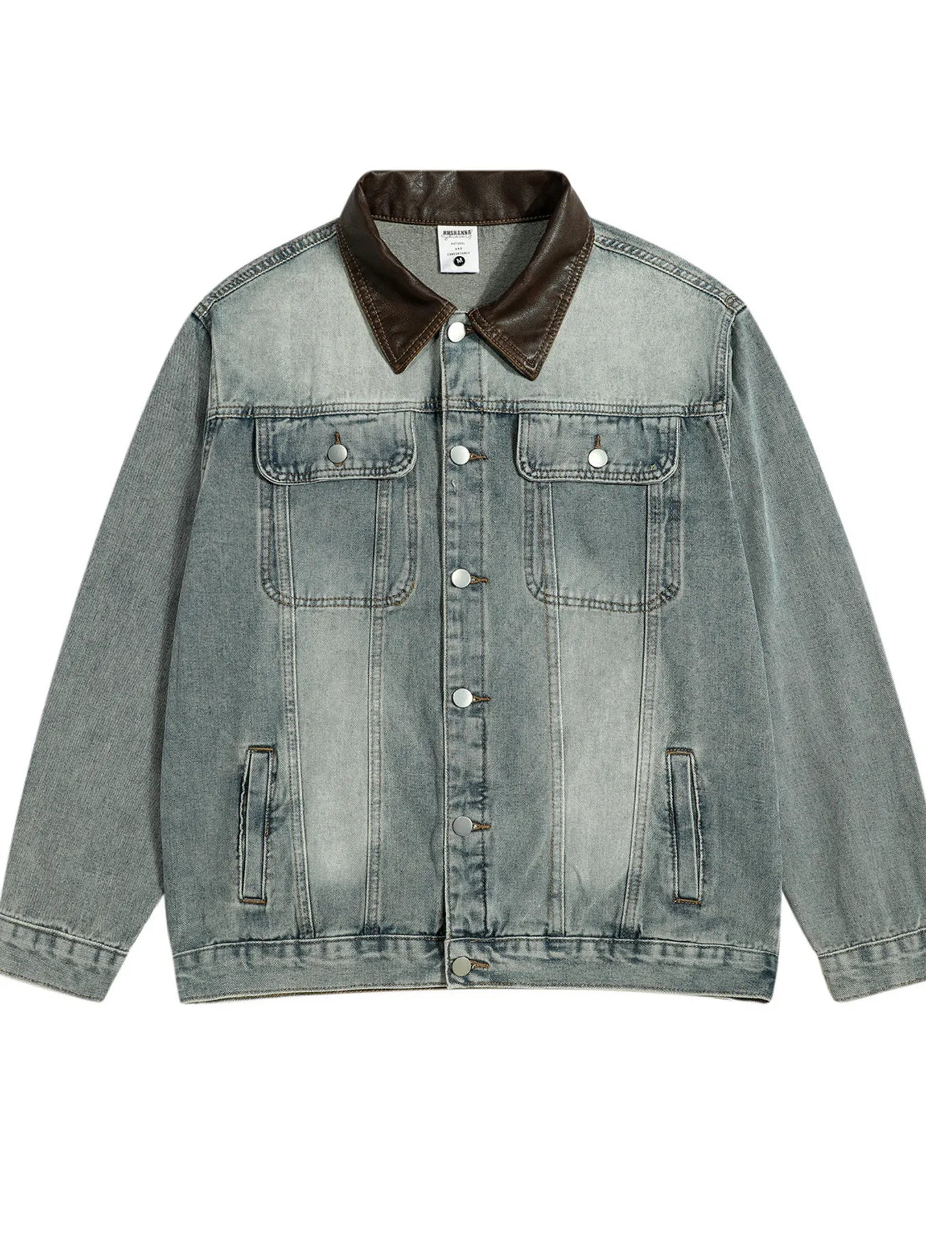 Men's Button Up Long Sleeve Denim Jacket