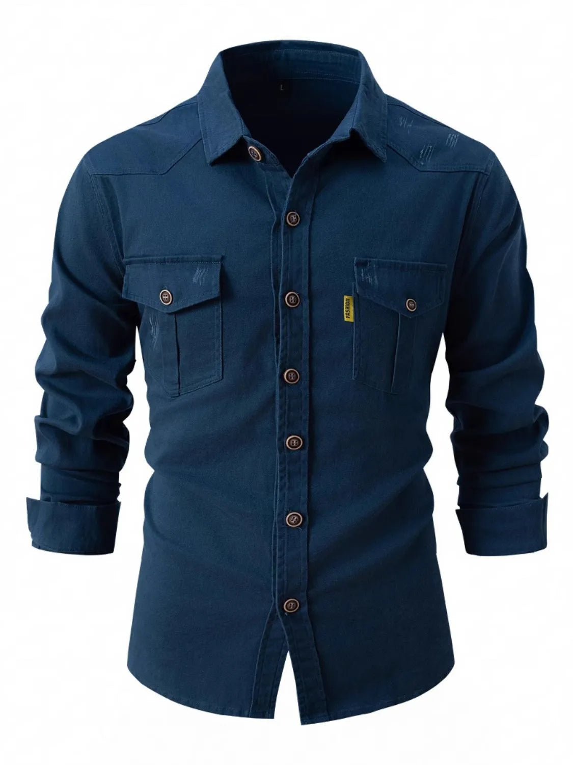 Men's Full Size Button Up Long Sleeve Shirt Plus Size