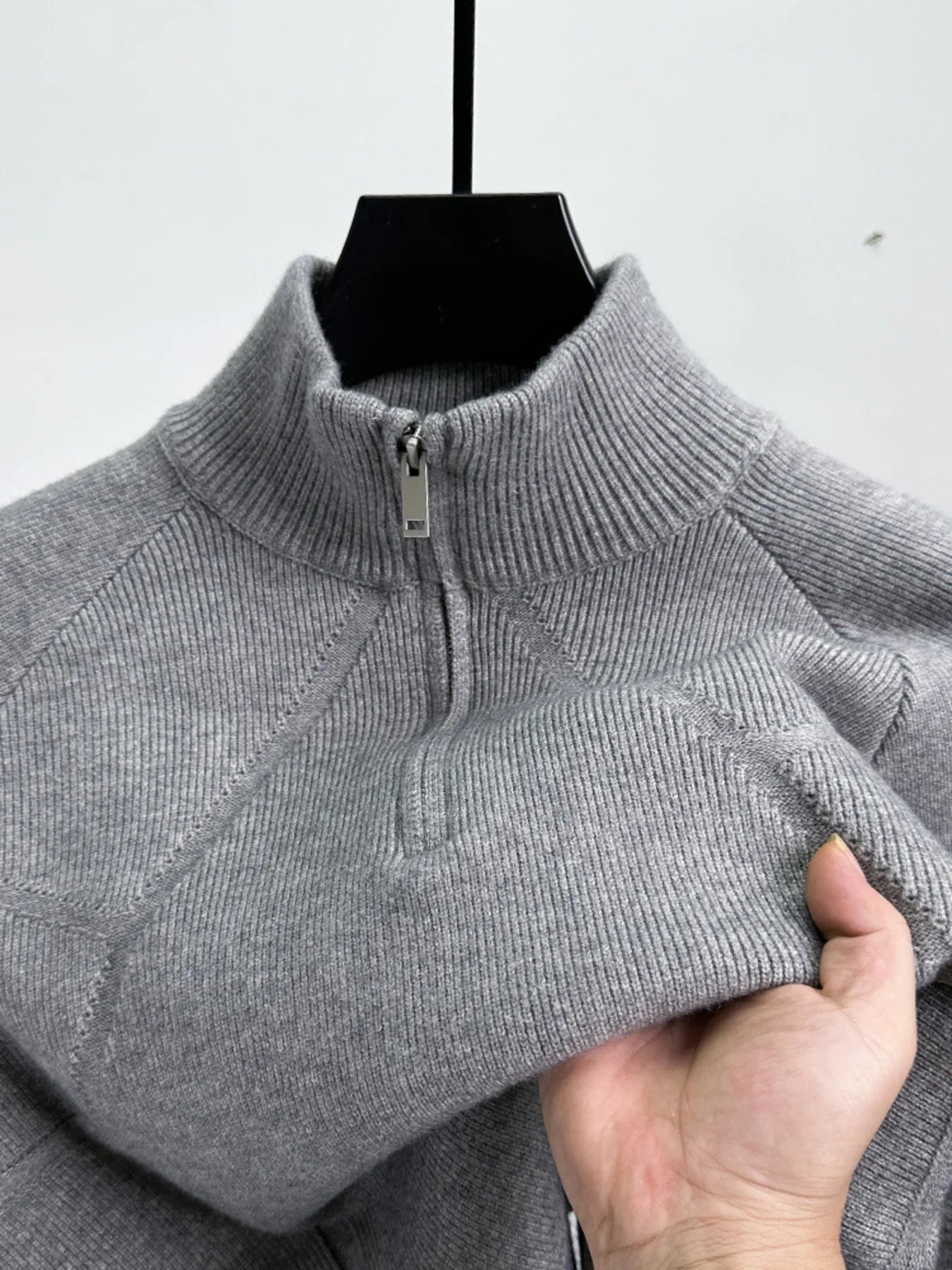 Men's Half-Zip Turtleneck Cardigan