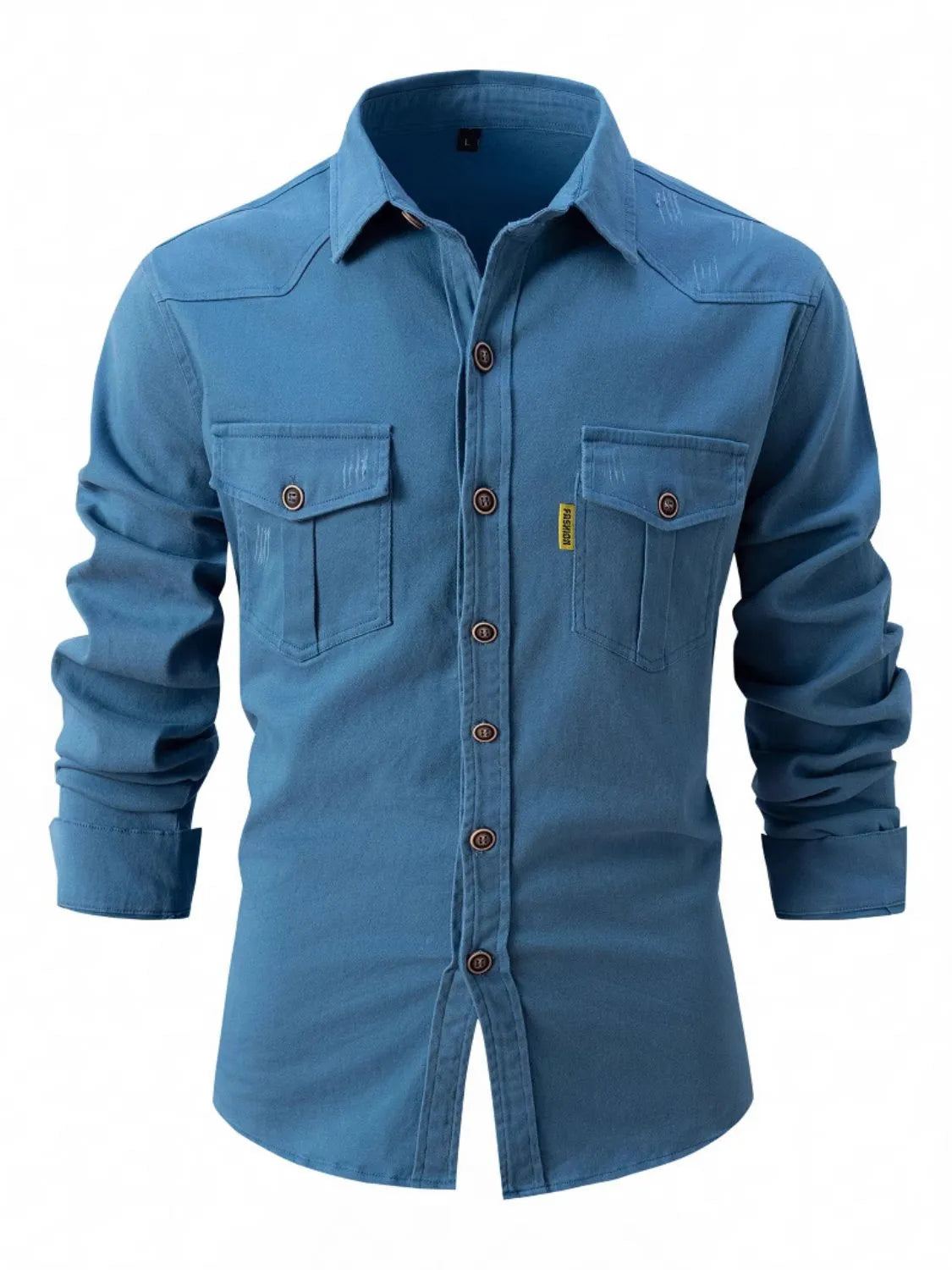 Men's Full Size Button Up Long Sleeve Shirt Plus Size