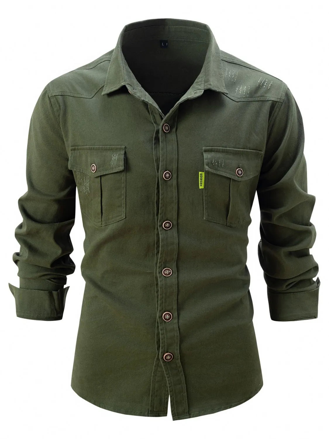 Men's Full Size Button Up Long Sleeve Shirt Plus Size