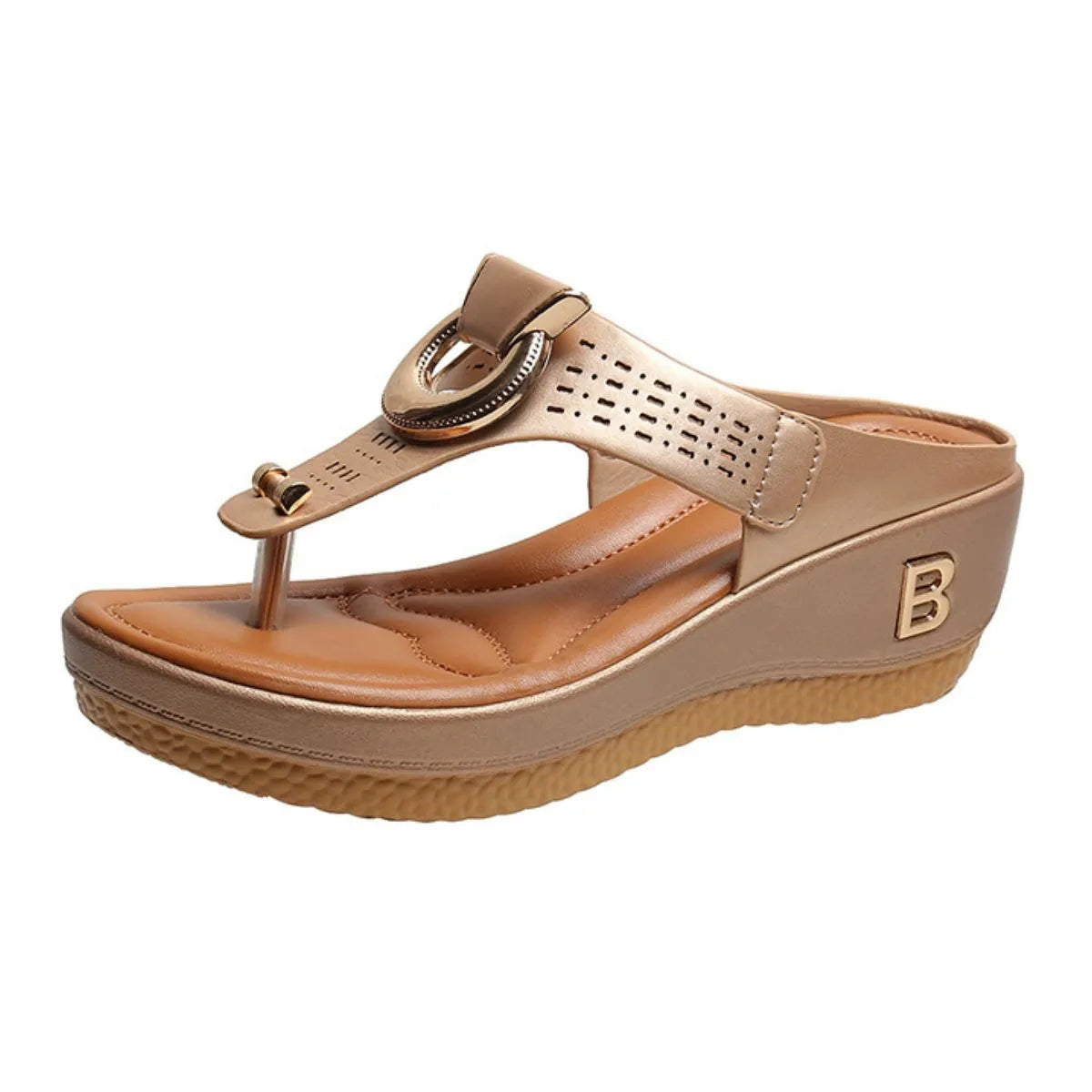 Toe Post Wedge Sandals