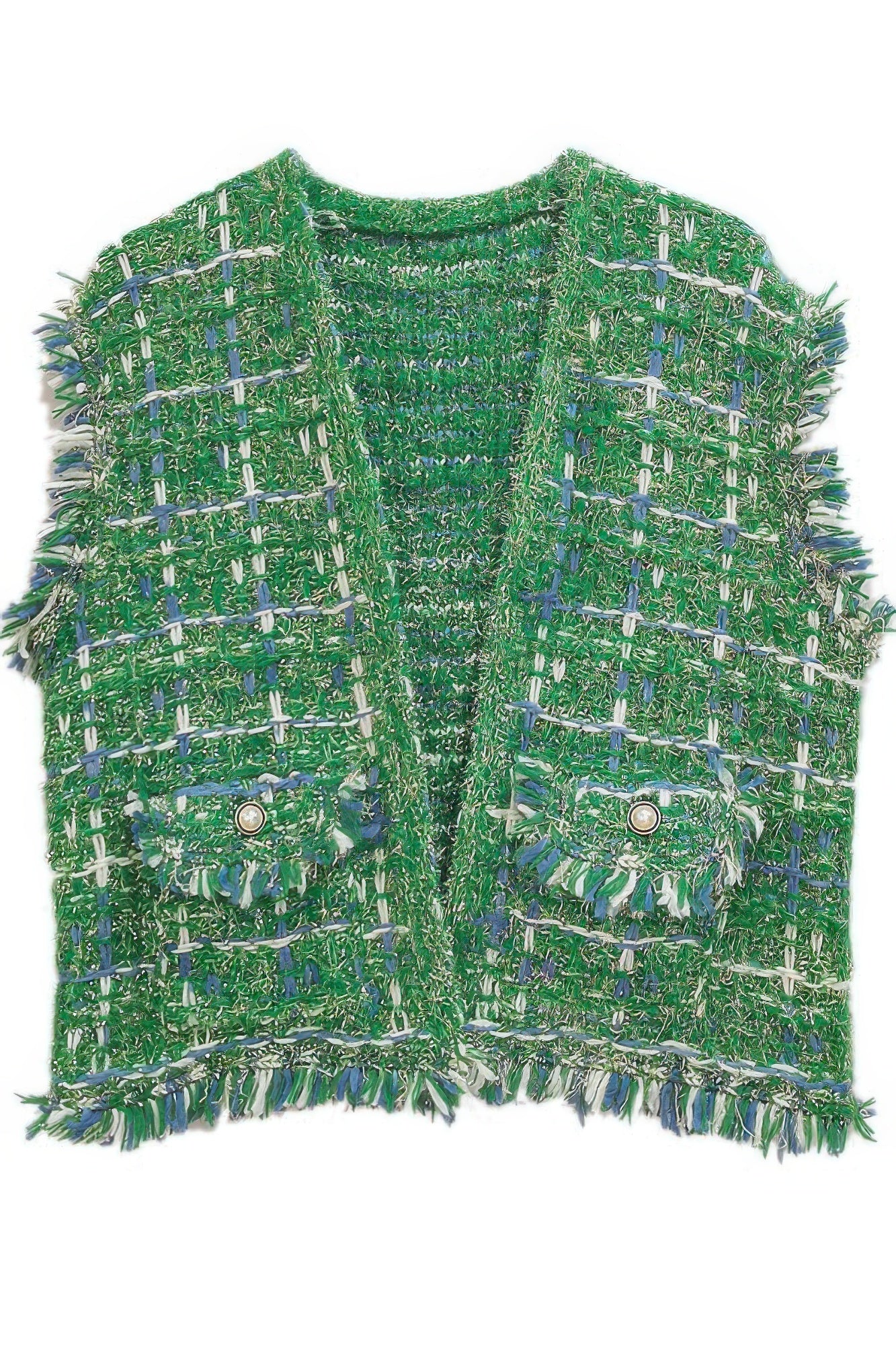 Plaid Tweed Vest