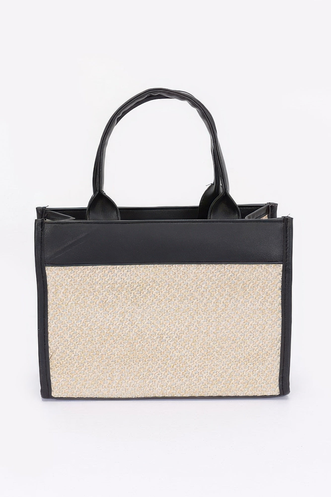Faux Straw Tote Bag