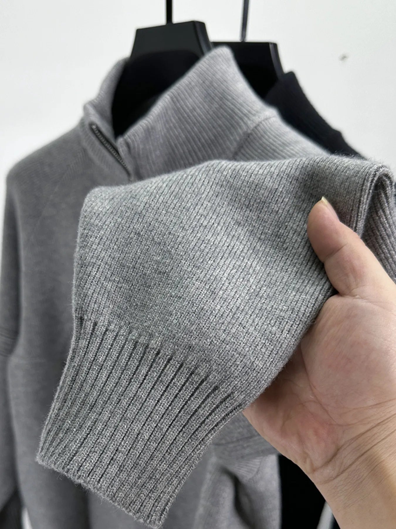 Men's Half-Zip Turtleneck Cardigan