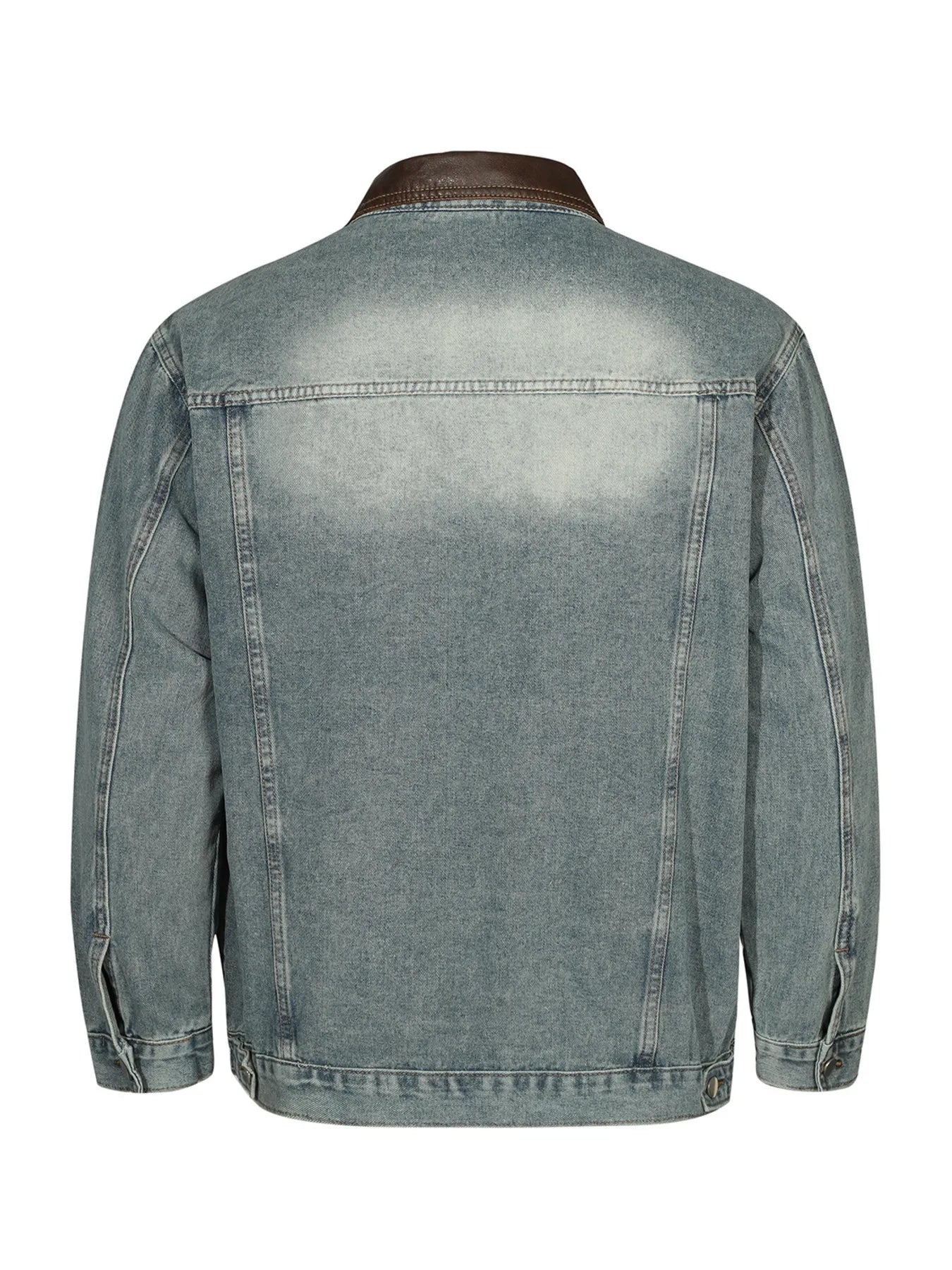 Men's Button Up Long Sleeve Denim Jacket
