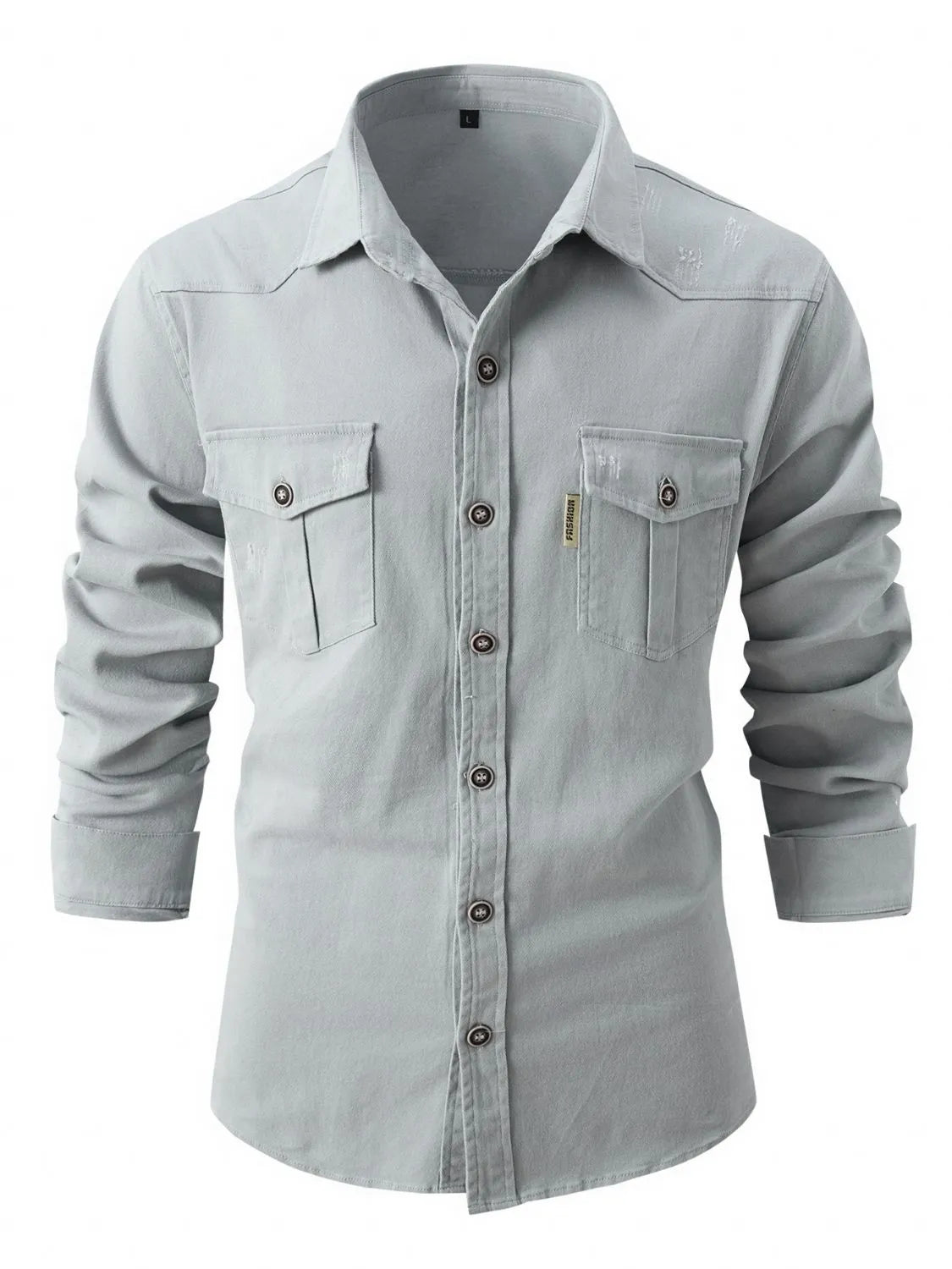 Men's Full Size Button Up Long Sleeve Shirt Plus Size