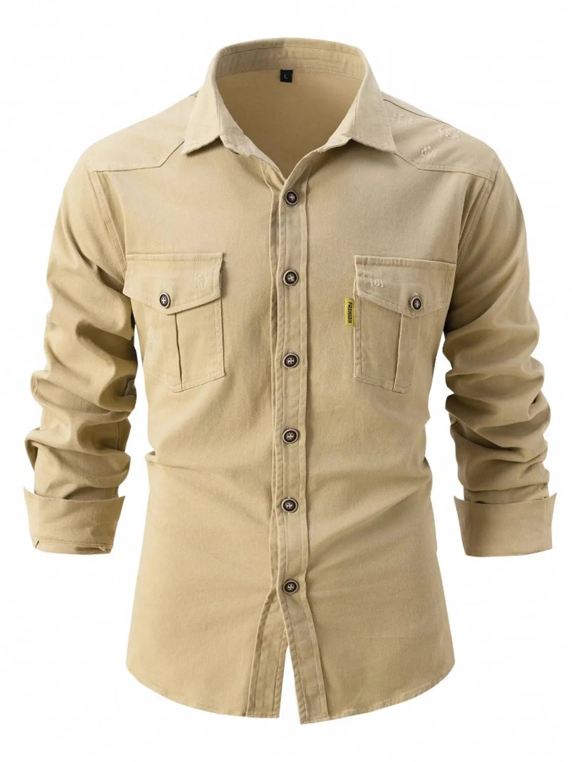 Men's Full Size Button Up Long Sleeve Shirt Plus Size