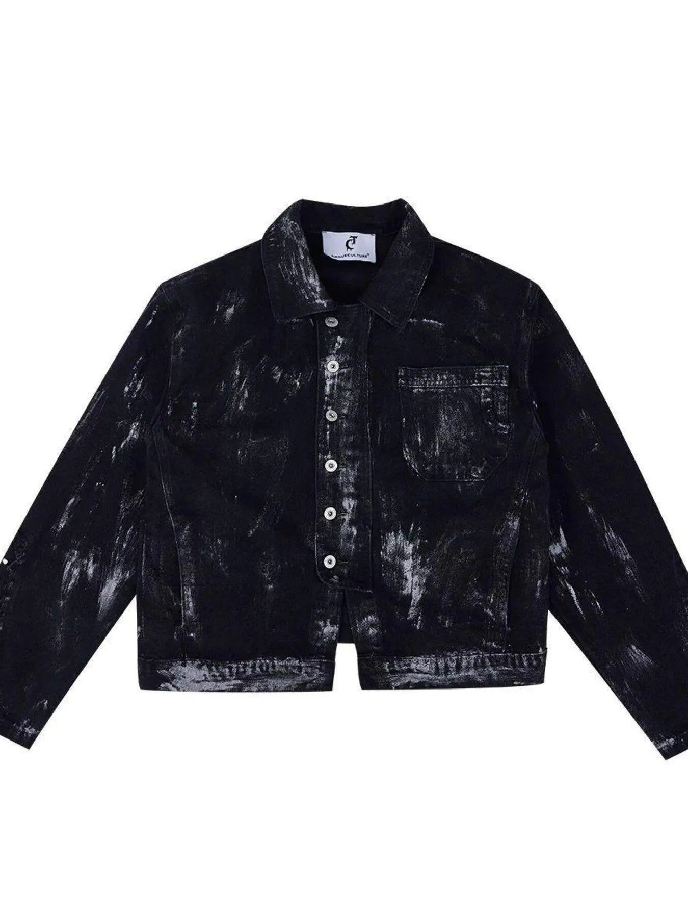 Men's Plus Size Button Up Long Sleeve Denim Jacket