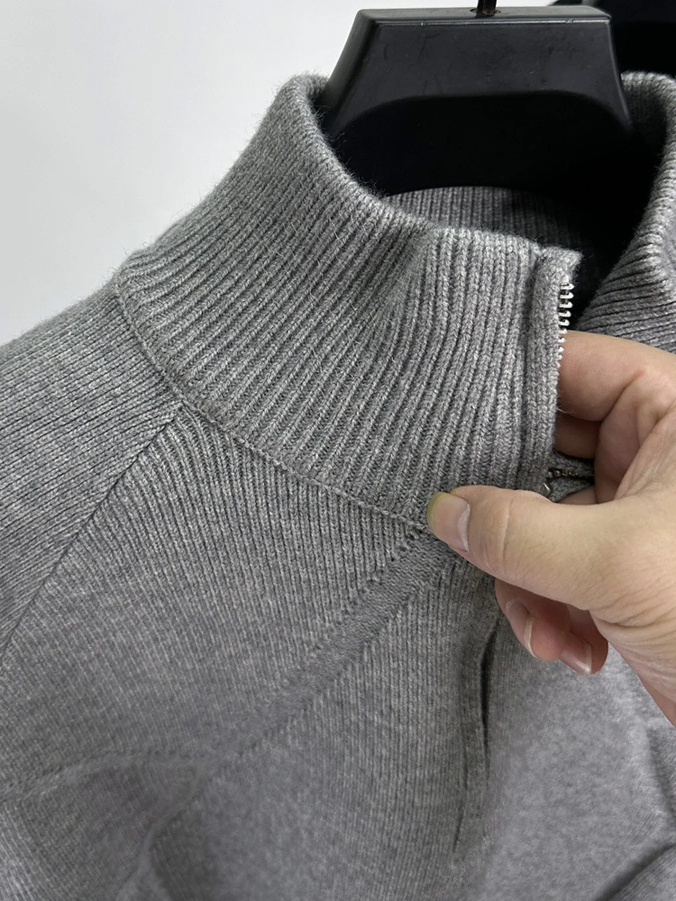 Men's Half-Zip Turtleneck Cardigan