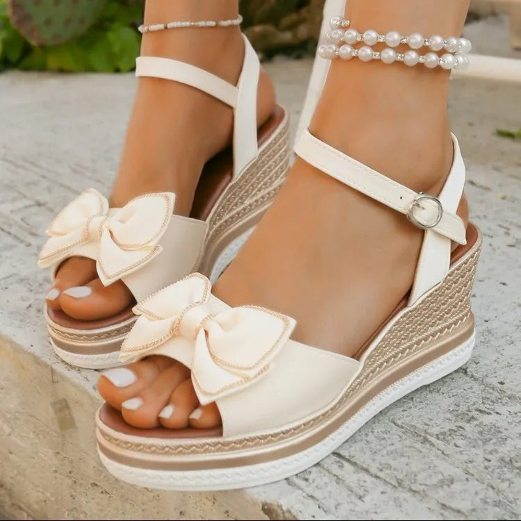 Peep Toe Wedge Sandals