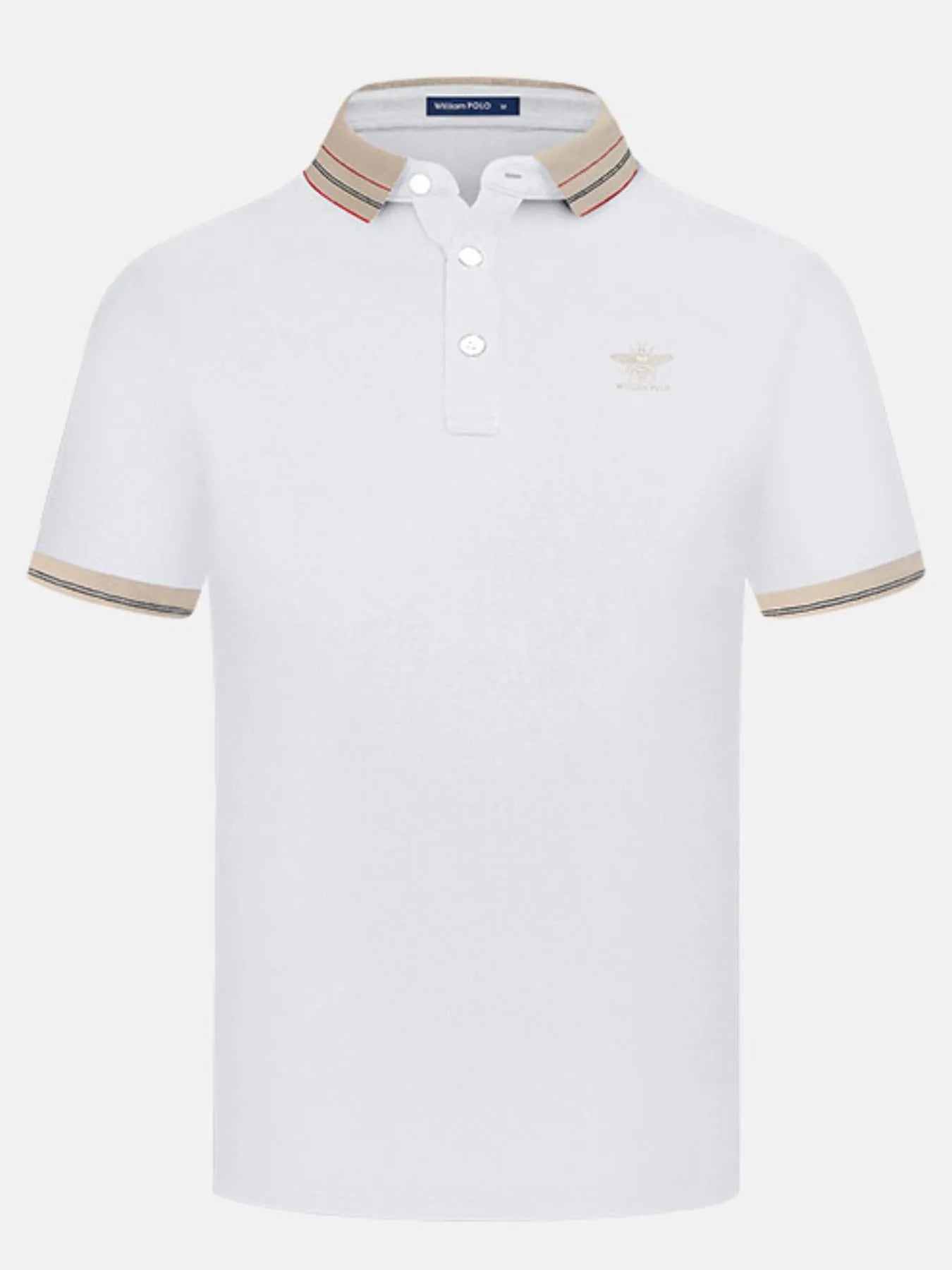 Men's Plus Size Striped Collar Short Sleeve Polo