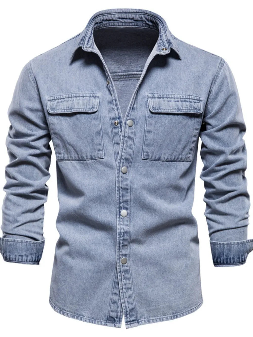 Men's Button Down Chest Pocket Denim Jacket
