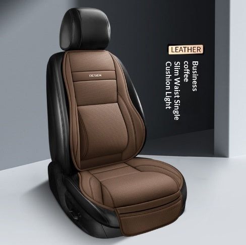 Five-Seat Universal Full-Leather Car Seat Covers With Lumbar Support