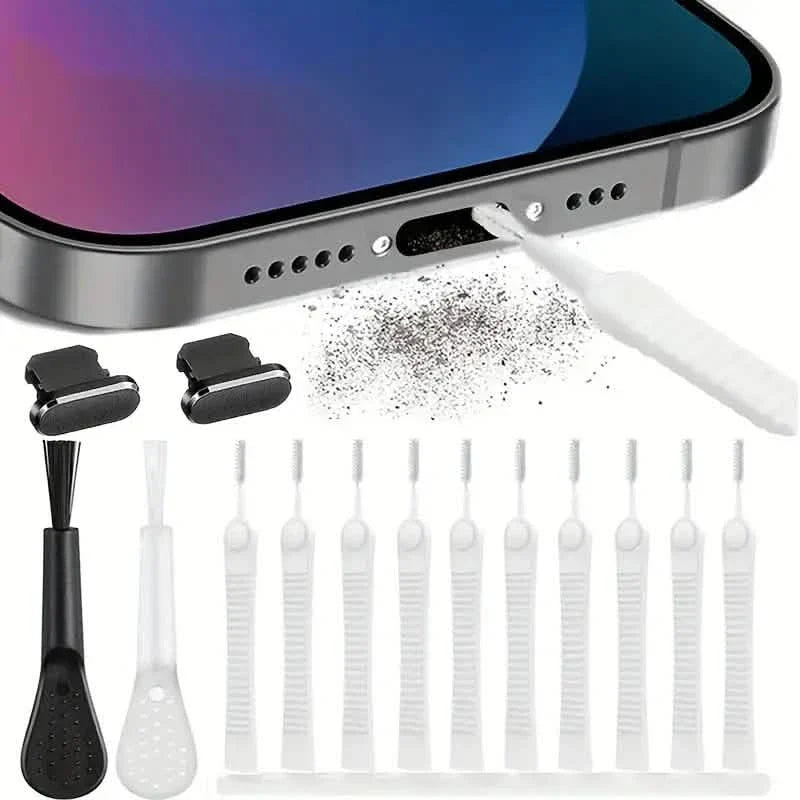 10-Piece Set: Mini Brush Set Anti-Clogging Shower Head, Phone, and Pore Cleaner