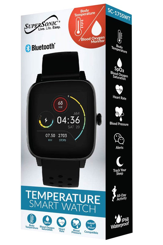 Supersonic Bluetooth Smartwatch w Multiple Sensors
