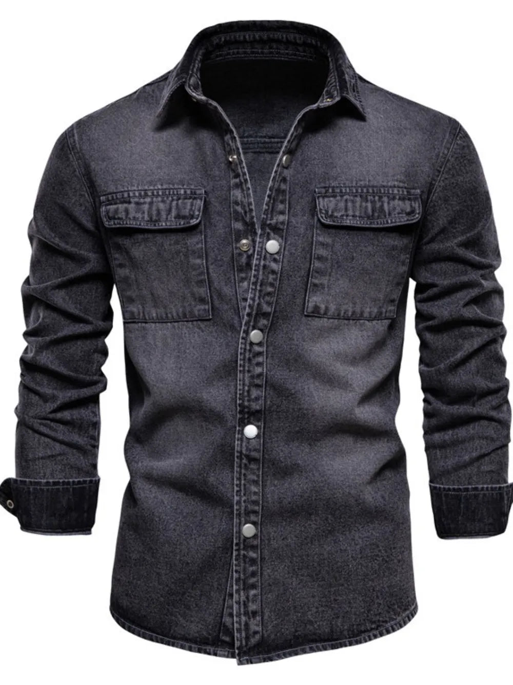 Men's Button Down Chest Pocket Denim Jacket