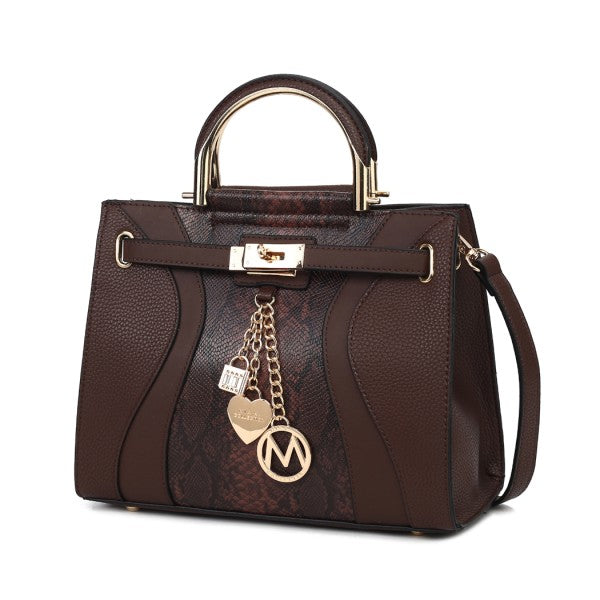 Cassia vegan Leather Satchel Bag