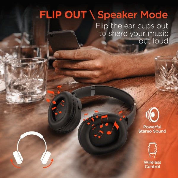 HyperGear Flip 2-in-1 Headphones Plus Speaker