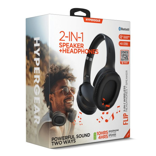 HyperGear Flip 2-in-1 Headphones Plus Speaker