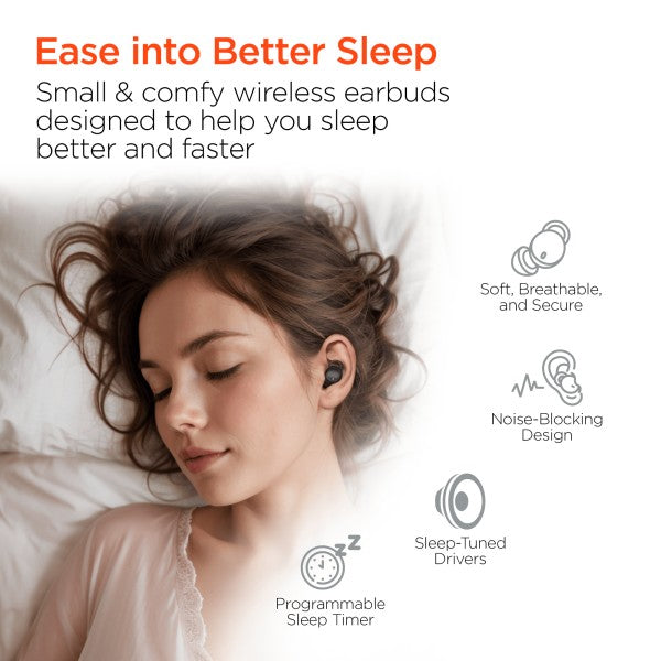 HyperGear SleepEEZ Mini Noise-Blocking TWS Earbuds