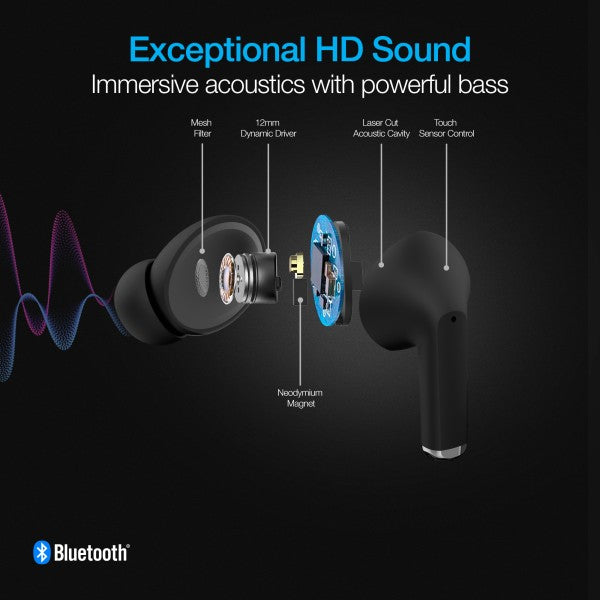 Naztech Xpods PRO TWS with Wireless Charging Case