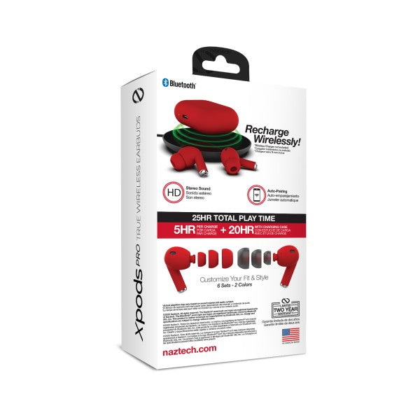 Naztech Xpods PRO TWS with Wireless Charging Case