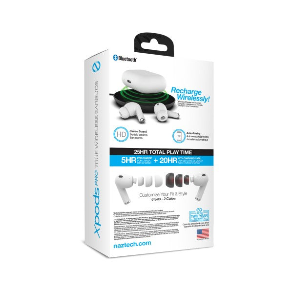 Naztech Xpods PRO TWS with Wireless Charging Case