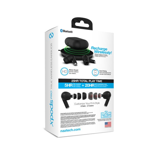 Naztech Xpods PRO TWS with Wireless Charging Case