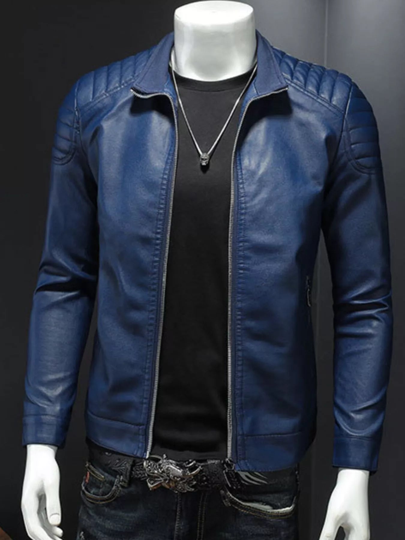 Men's Plus Size Zip Up Long Sleeve Jacket
