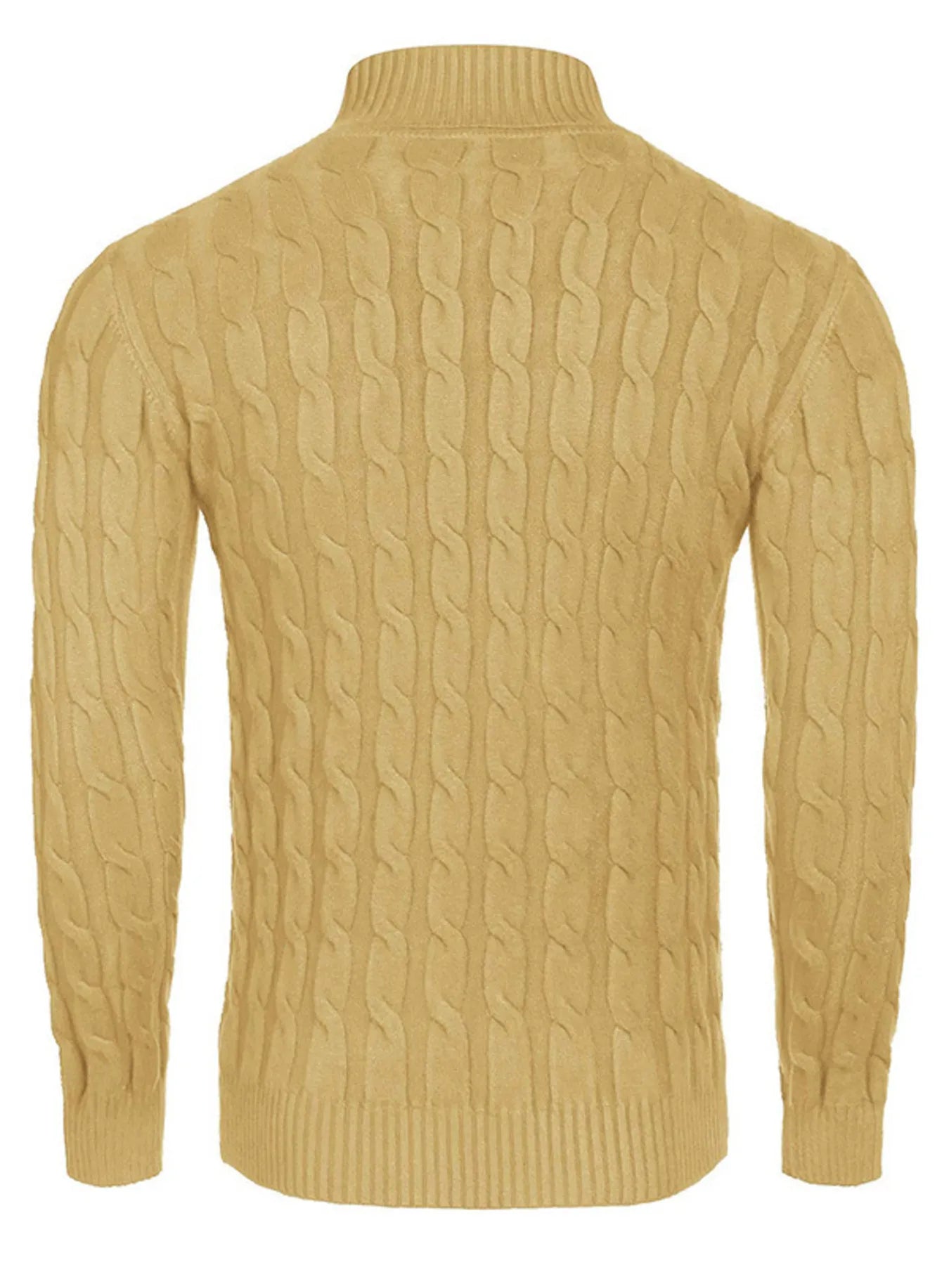 Men's Cable Knit Turtleneck Sweater