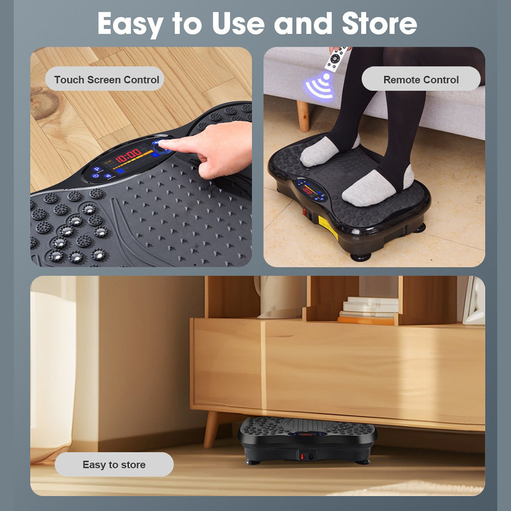 Vibration Plate Exercise Machine Bluetooth-Compatible Rhythm Full Body Shaker Adjustable Speed Weight Loss Fat Shaking Machines