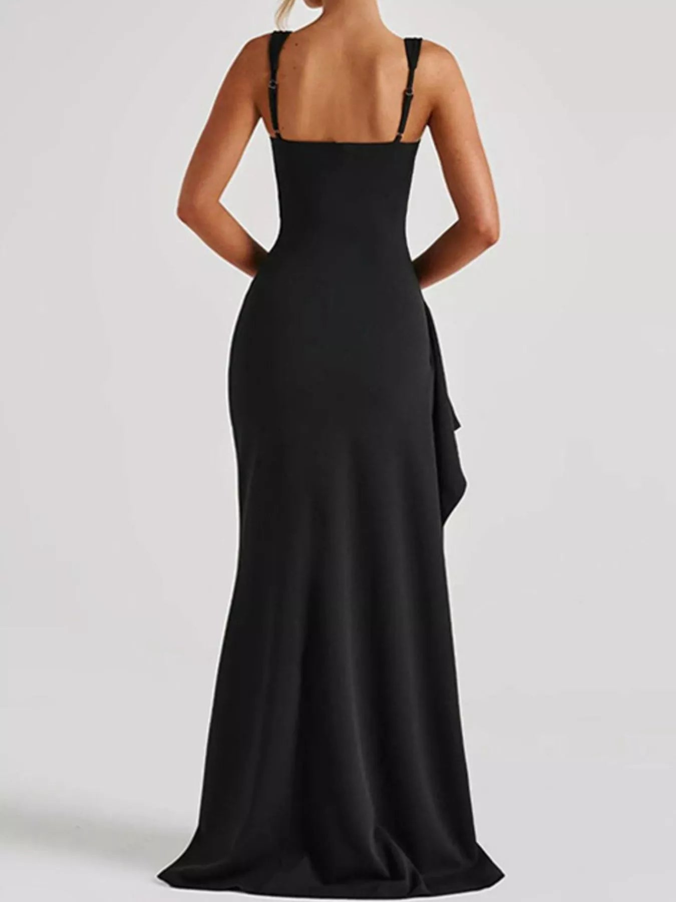 Slit Square Neck Maxi Dress
