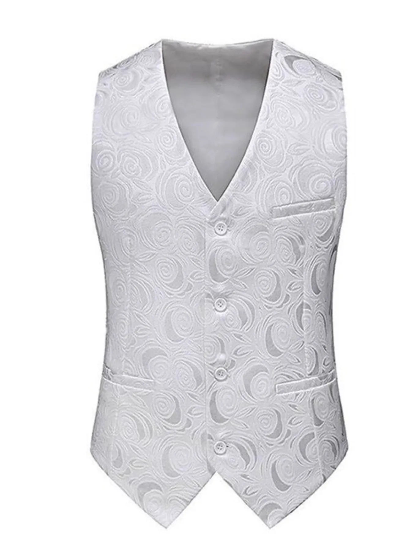 Men's Plus Size V-Neck Button Up Vest