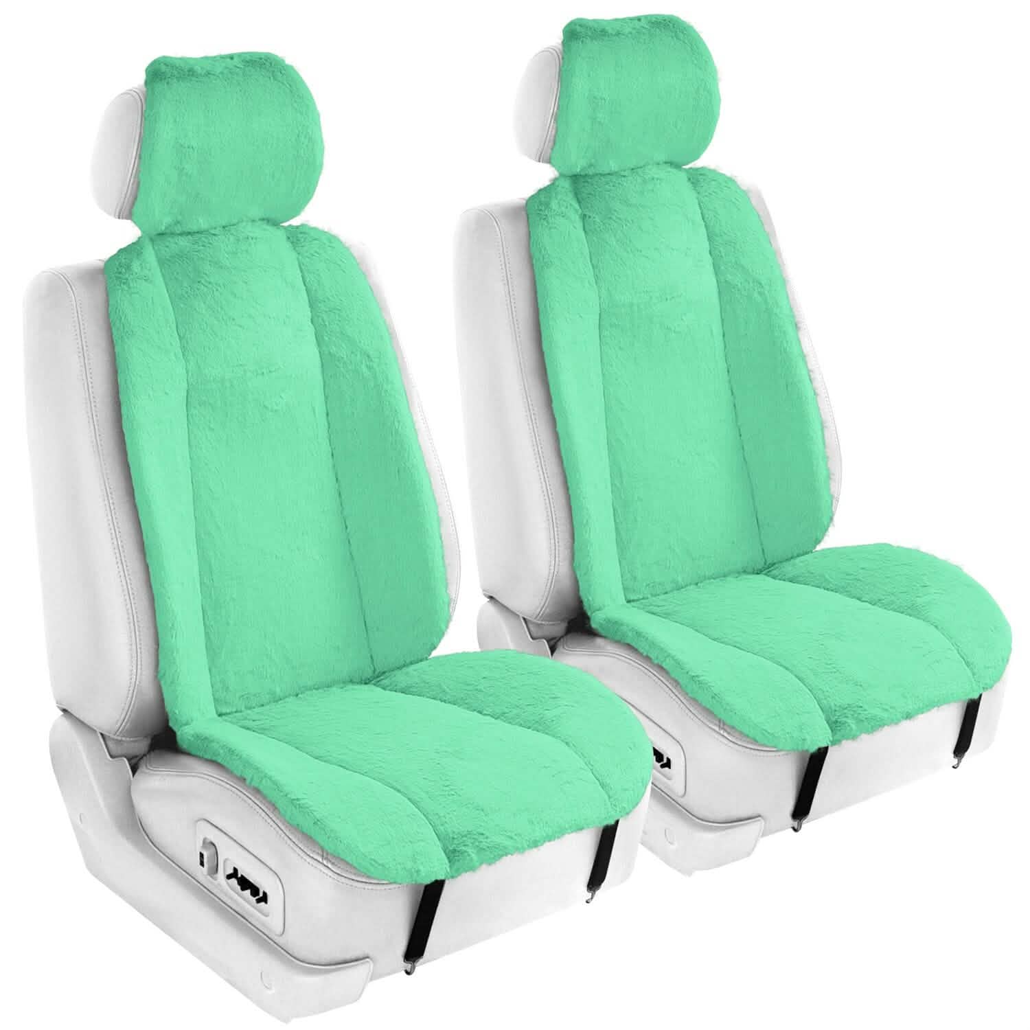 6-Piece Set: Doe16 Faux Rabbit Fur Car Seat Cushions