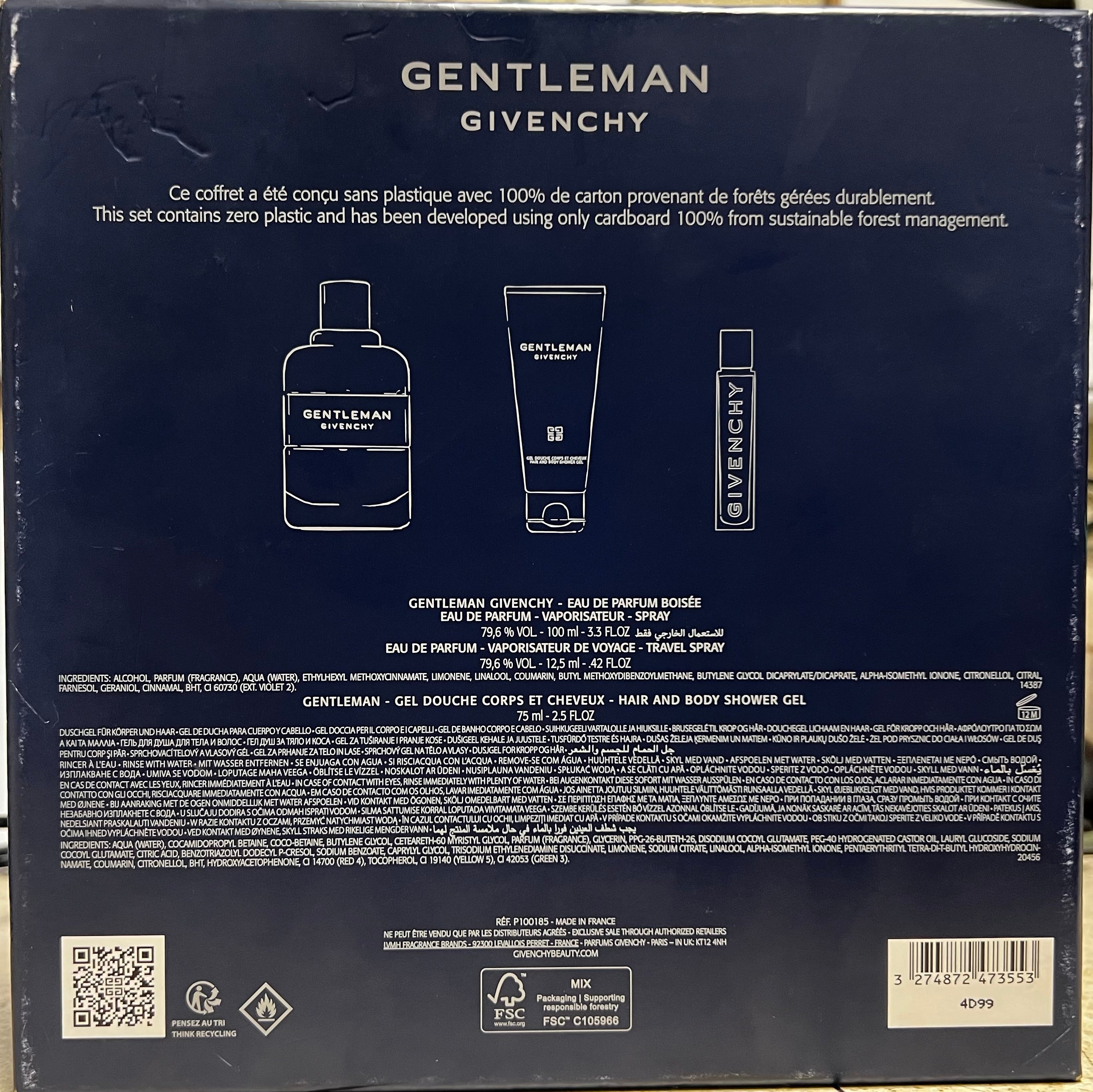 Givenchy Gentleman 3 Piece Gift Set Men