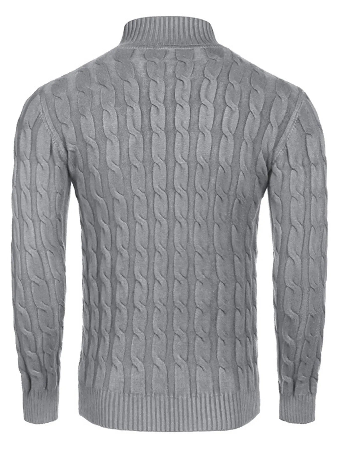 Men's Cable Knit Turtleneck Sweater