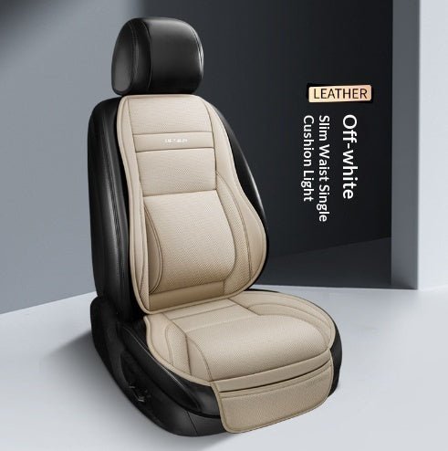 Five-Seat Universal Full-Leather Car Seat Covers With Lumbar Support