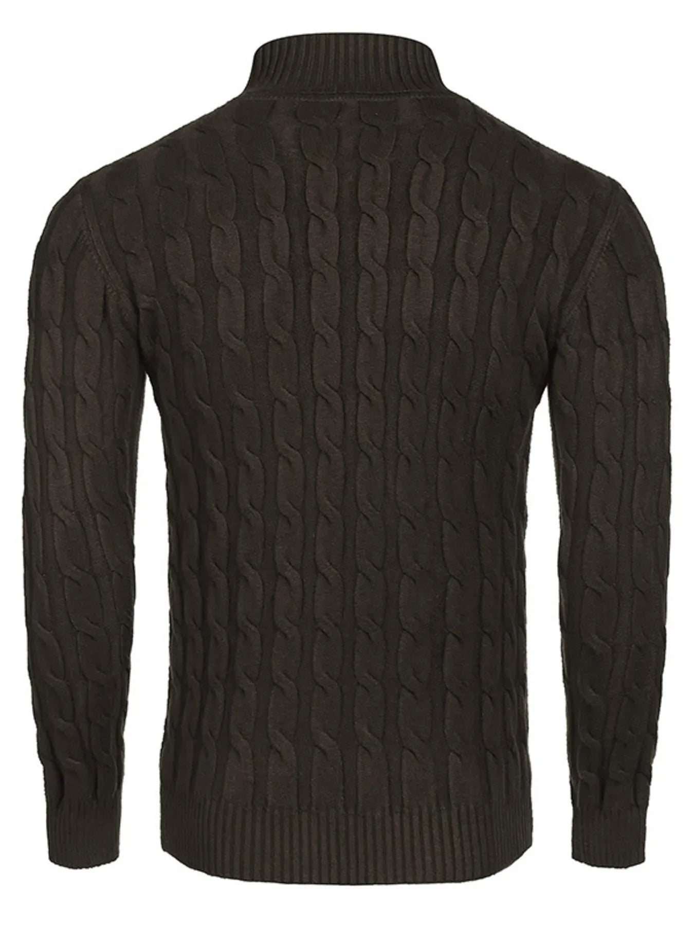 Men's Cable Knit Turtleneck Sweater