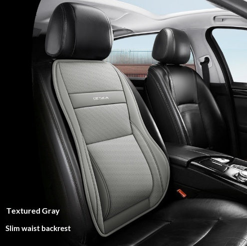Five-Seat Universal Full-Leather Car Seat Covers With Lumbar Support