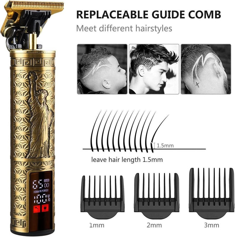 Beard Trimmer Hair Clippers Cordless Hair Cutting Kit Barber Shaving Machine For Men USB Rechargeable