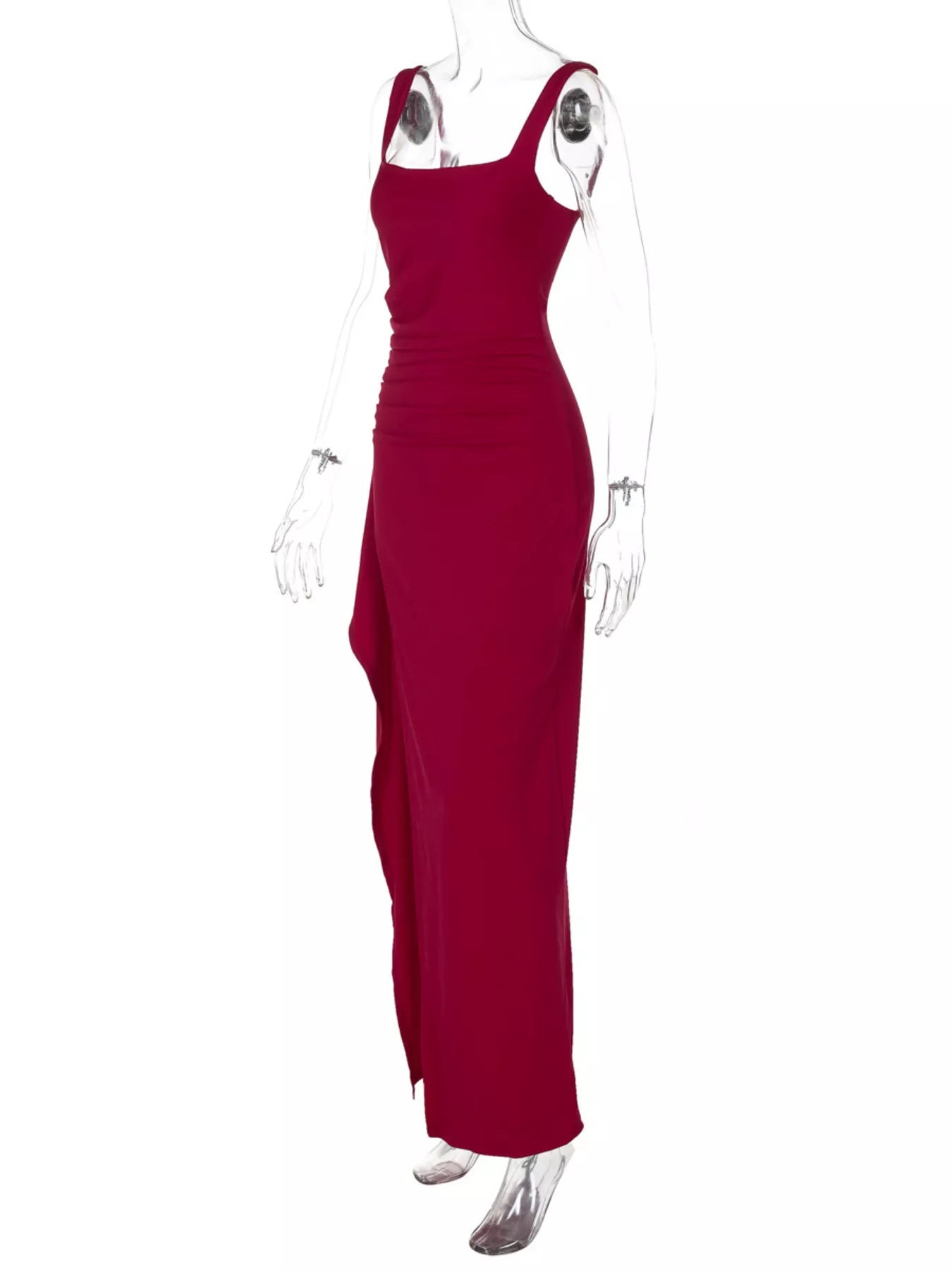 Slit Square Neck Maxi Dress