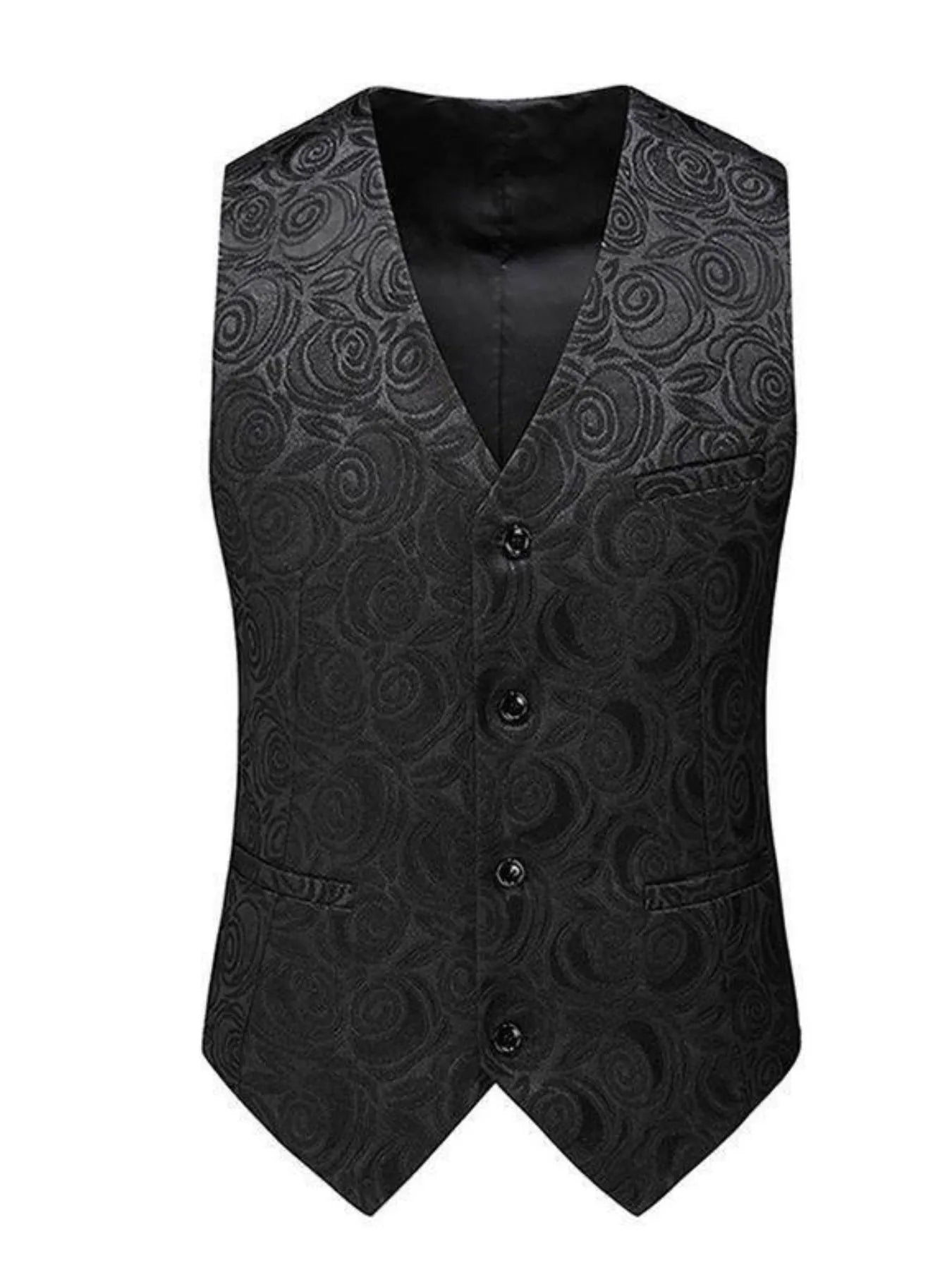 Men's Plus Size V-Neck Button Up Vest
