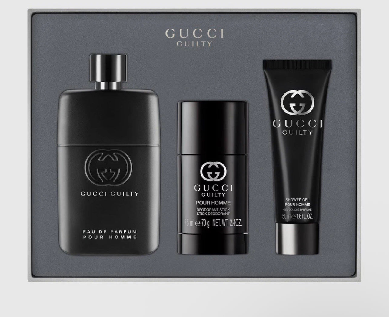 Gucci Guilty Eau De Toilette Pour Homme 3pcs gift set