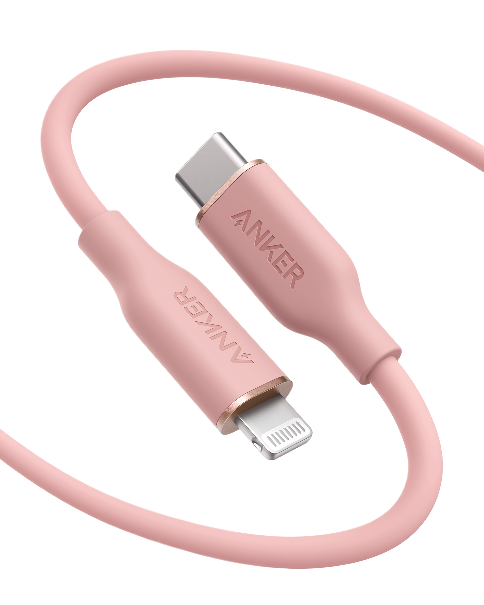 Anker <b>641</b> USB-C to Lightning Cable (Flow, 3 ft Silicone)