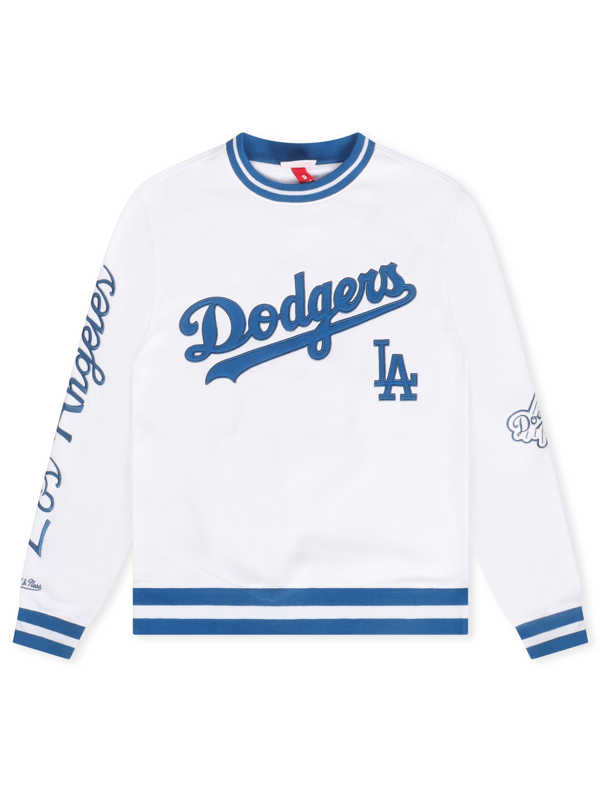 Mitchell & Ness Dodgers Fleece Crewneck - Arctic White