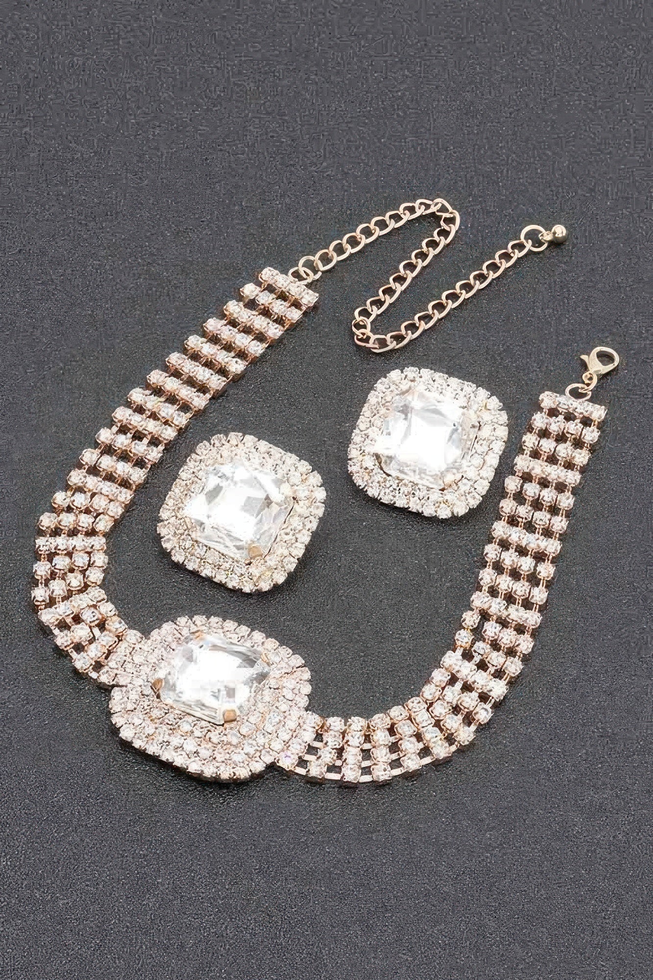 Rhinestone Necklace Set