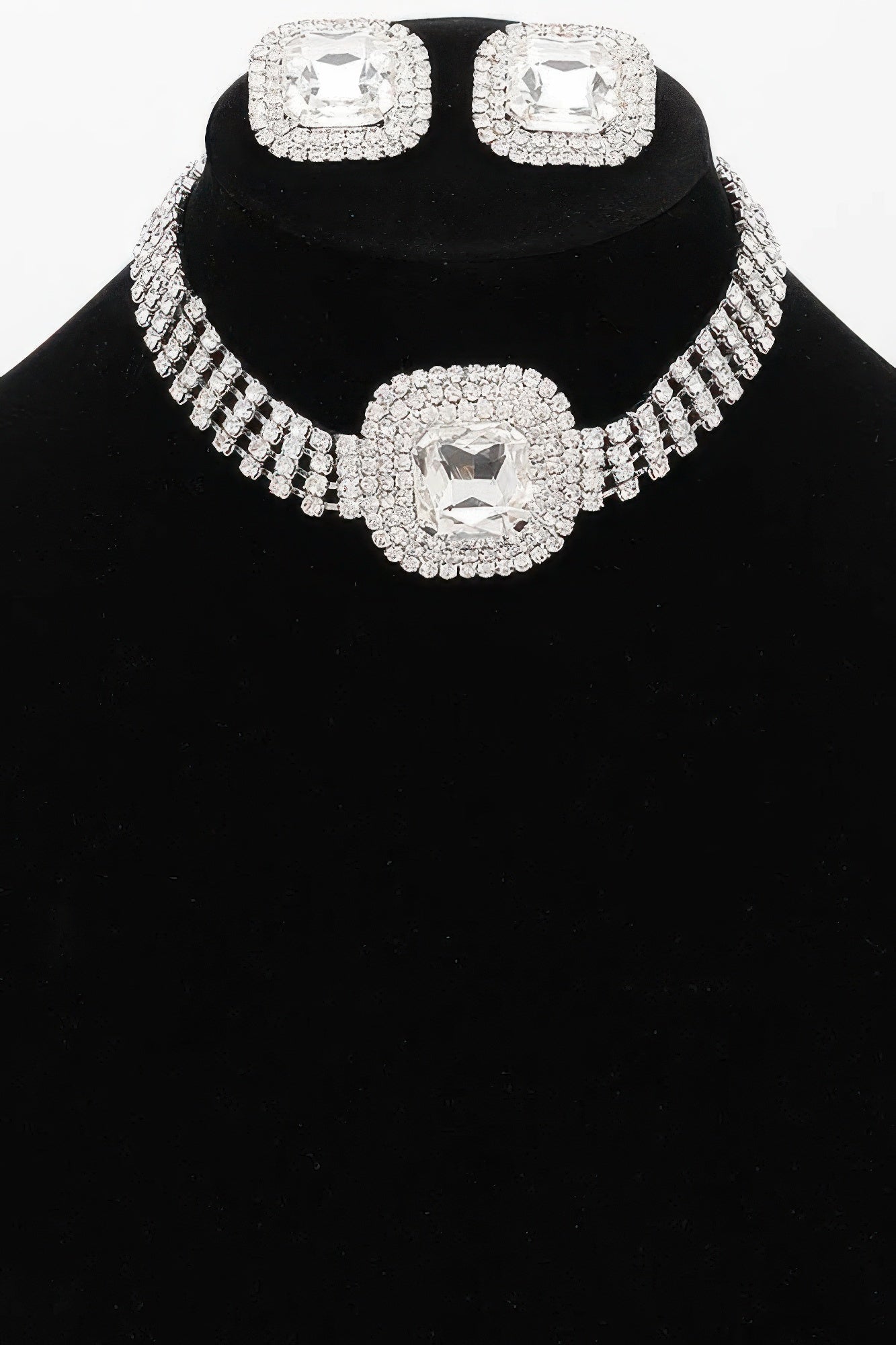 Rhinestone Necklace Set