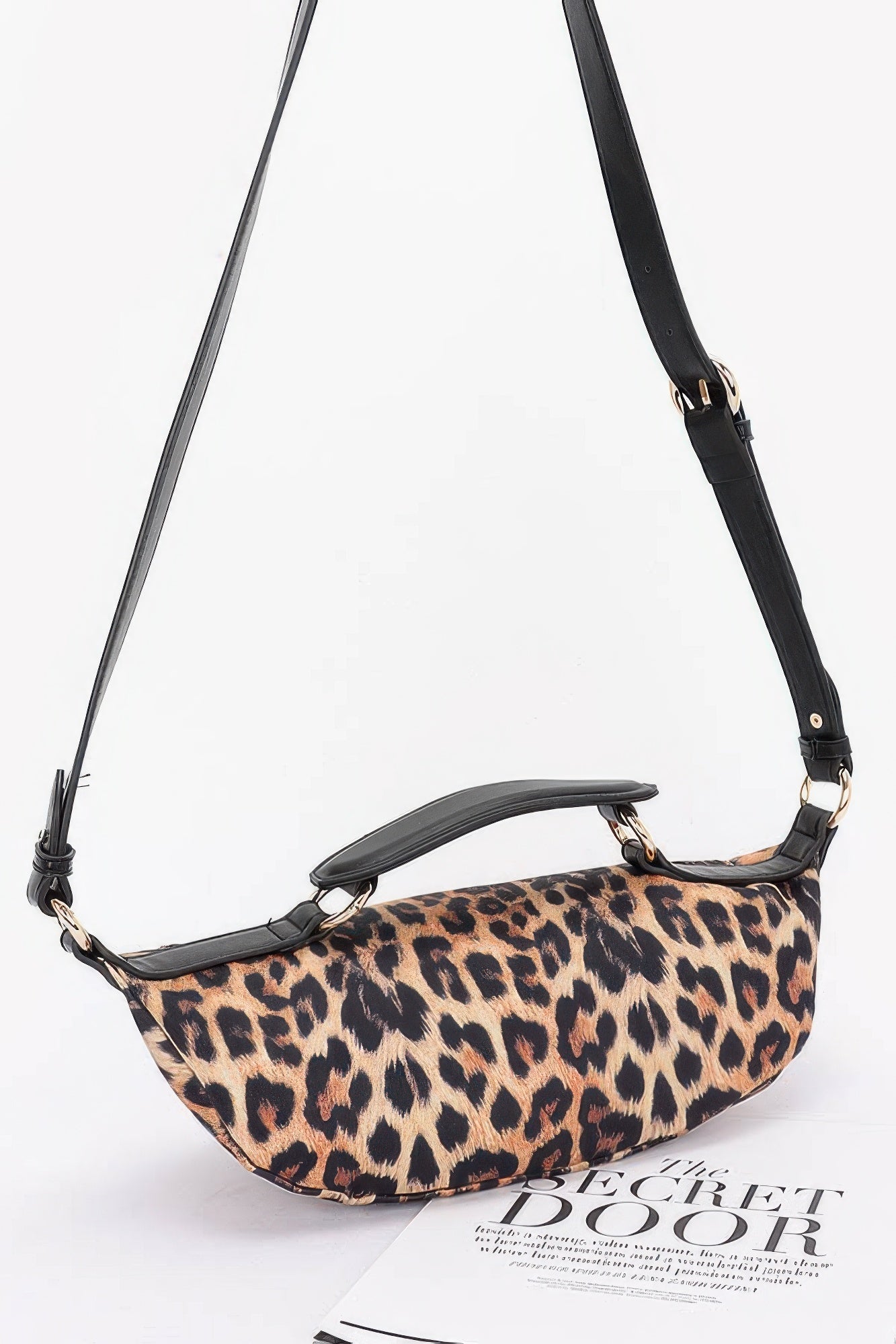 Faux Leather Leopard Crossbody Bag